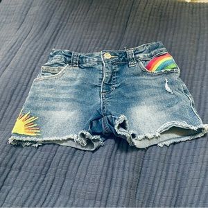 Cat & Jack Embroidered Cut Off Jean Shorts Girls 6/6x